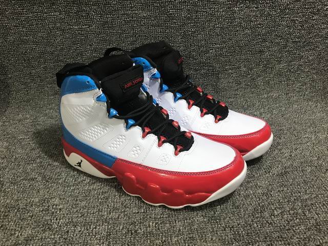 Air Jordan 9 AJ IX Men's Basketball Shoes BWhite Red Black Blue